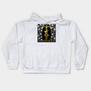 Floral Tarot Print - The Hanged Man Kids Hoodie